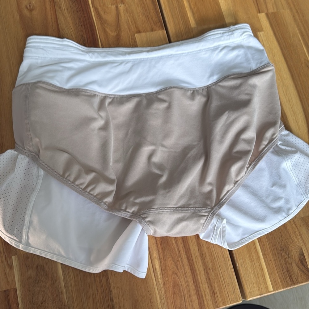 Women's White Athletic Shorts - Picture 2 of 4